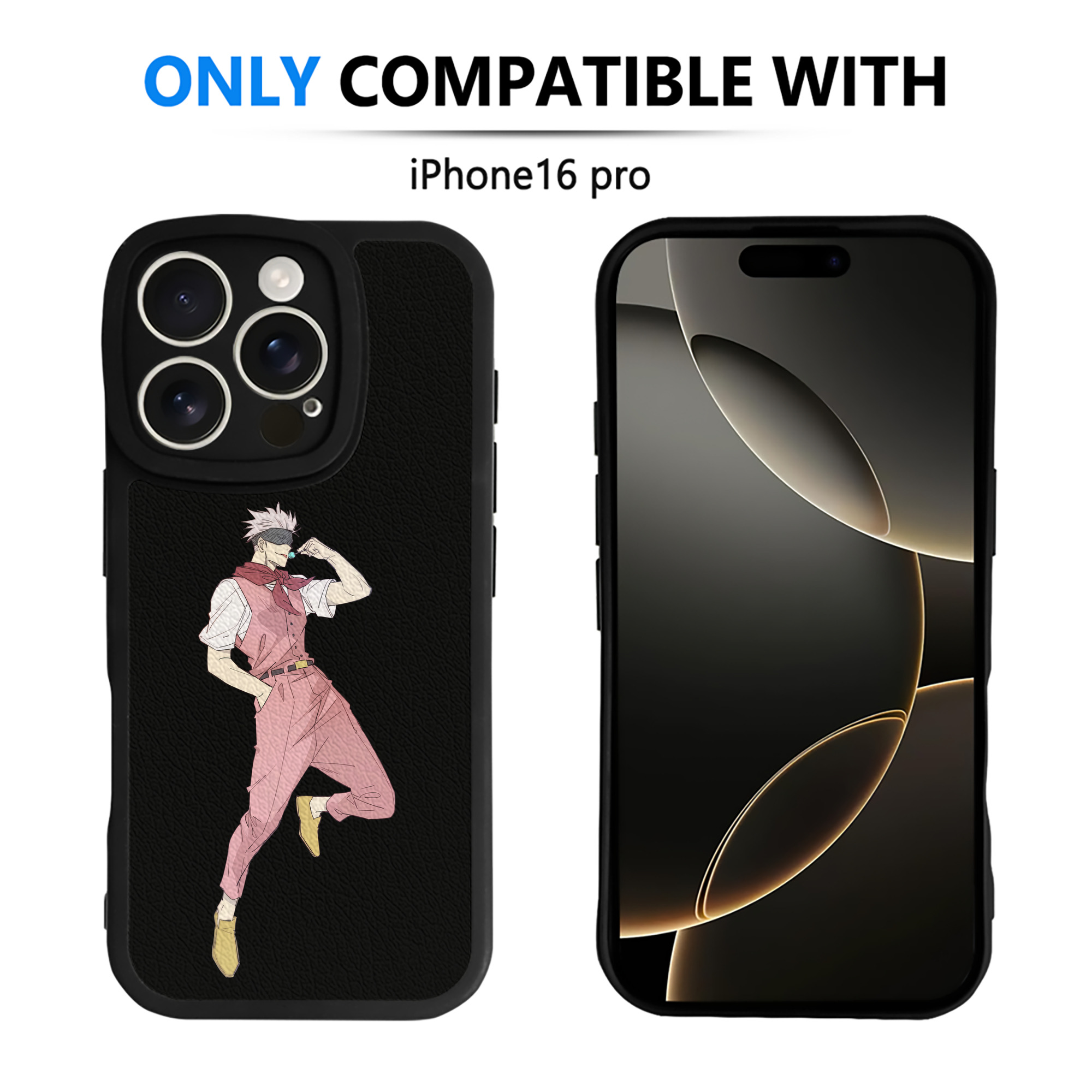 （画像用） 呪術廻戦 Jujutsu Kaisen 【iPhone 16シリーズ対応】シリコンスマホケース（レザー調） 材質：シリコン